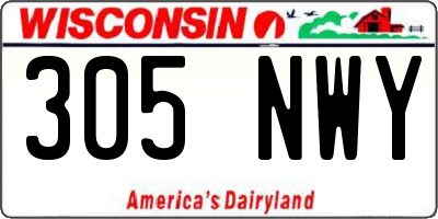 WI license plate 305NWY