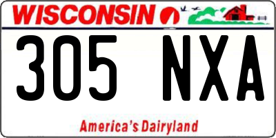 WI license plate 305NXA