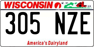 WI license plate 305NZE