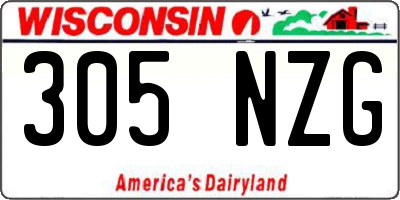 WI license plate 305NZG