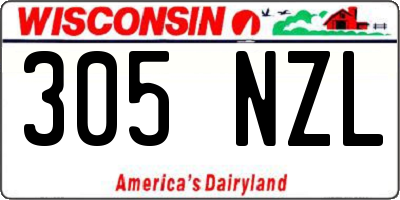 WI license plate 305NZL