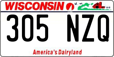 WI license plate 305NZQ