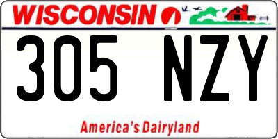 WI license plate 305NZY