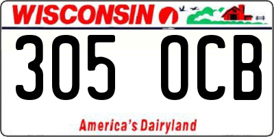 WI license plate 305OCB