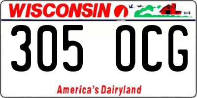 WI license plate 305OCG