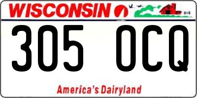WI license plate 305OCQ