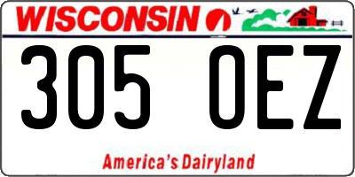 WI license plate 305OEZ