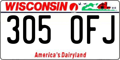 WI license plate 305OFJ