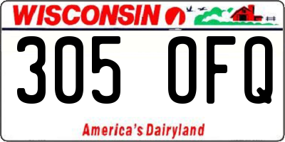 WI license plate 305OFQ