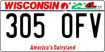 WI license plate 305OFV