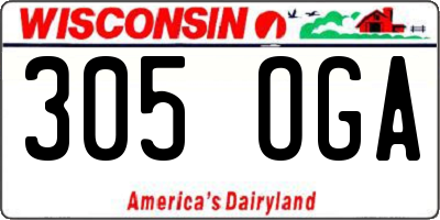 WI license plate 305OGA