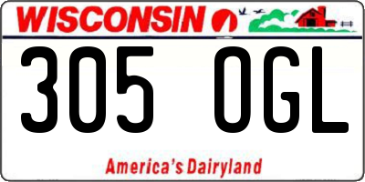 WI license plate 305OGL