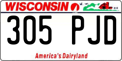 WI license plate 305PJD
