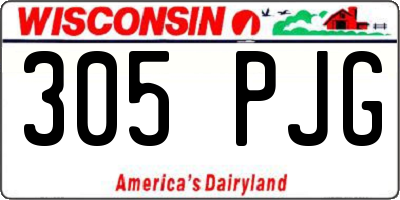 WI license plate 305PJG
