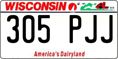 WI license plate 305PJJ