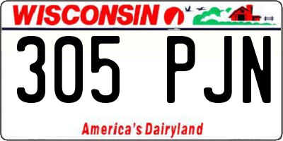 WI license plate 305PJN