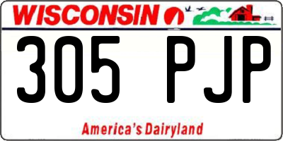 WI license plate 305PJP