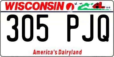 WI license plate 305PJQ