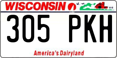 WI license plate 305PKH