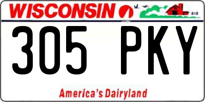 WI license plate 305PKY