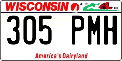 WI license plate 305PMH