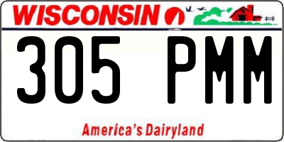 WI license plate 305PMM