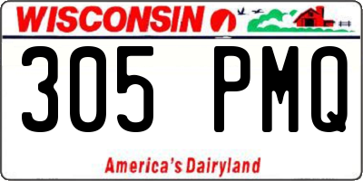 WI license plate 305PMQ