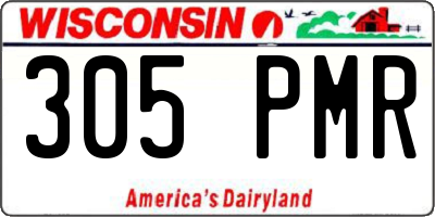 WI license plate 305PMR