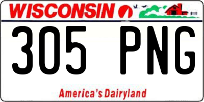 WI license plate 305PNG