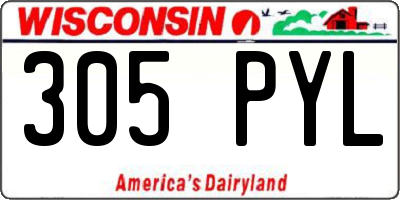 WI license plate 305PYL