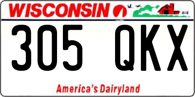 WI license plate 305QKX