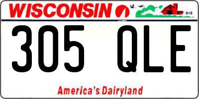 WI license plate 305QLE