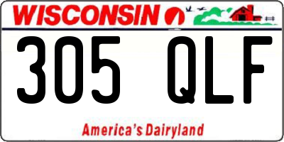 WI license plate 305QLF