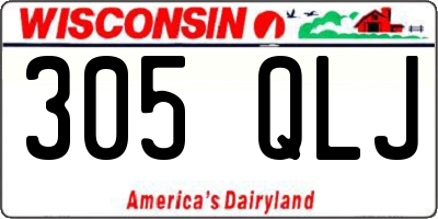 WI license plate 305QLJ