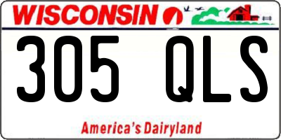 WI license plate 305QLS