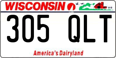 WI license plate 305QLT