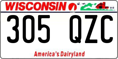 WI license plate 305QZC