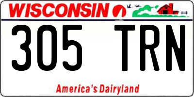 WI license plate 305TRN