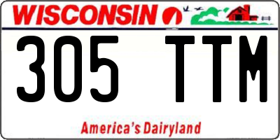 WI license plate 305TTM