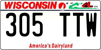 WI license plate 305TTW