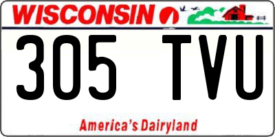 WI license plate 305TVU