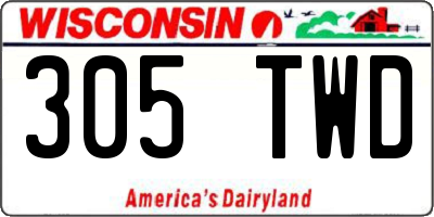 WI license plate 305TWD