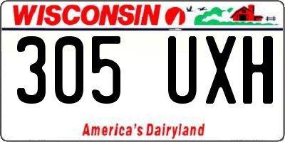 WI license plate 305UXH