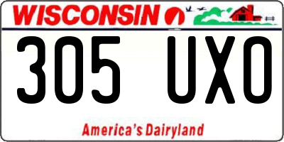 WI license plate 305UXO