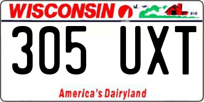 WI license plate 305UXT