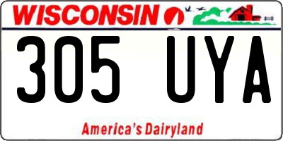 WI license plate 305UYA