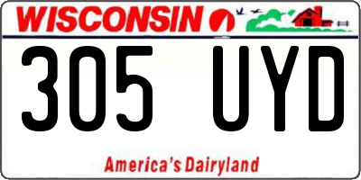 WI license plate 305UYD