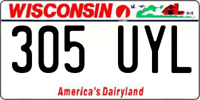 WI license plate 305UYL