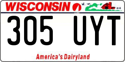 WI license plate 305UYT