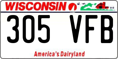 WI license plate 305VFB